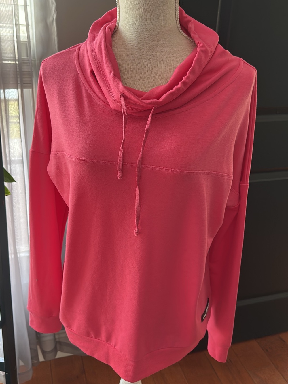 Simply Southern Hot Pink Cowl Neck Pullover Hoodie